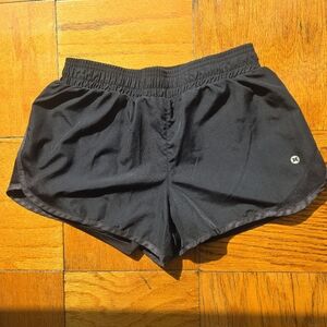 RBX Black Dolphin Hem Running Shorts S/P Lined Active 2.5" Inseam